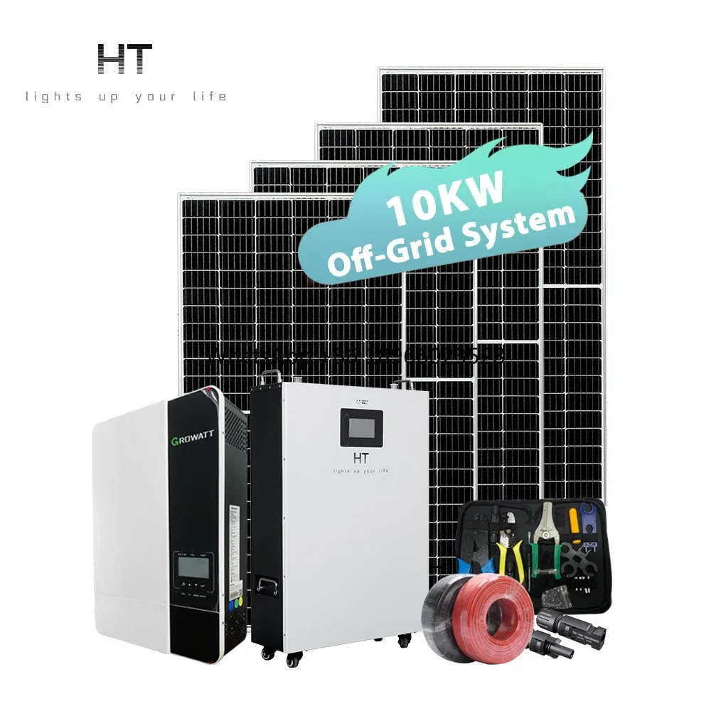 OEM high efficiency 5kw 10kw 20kw off grid complete kit solar photovoltaic panels system home energy storage power station