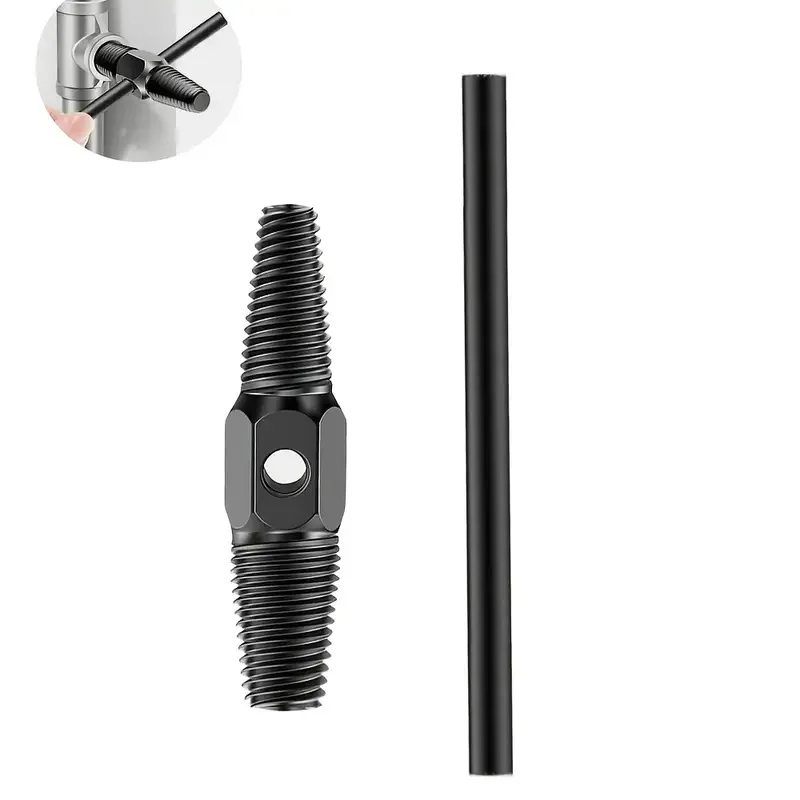 Heavy Duty Metal Faucet Thread Extraction Tool, Dual-Purpose Screw and Bolt Remover, Used for Pipes Ranging from 1/2' to 3/4'