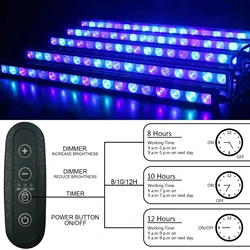 LED Aquarium Light Fish Tank Light 54W 81W Blue 470nm IP65 Lamp Aquariums Lighting Waterproof LED Aquarium Bar Lamps with timer