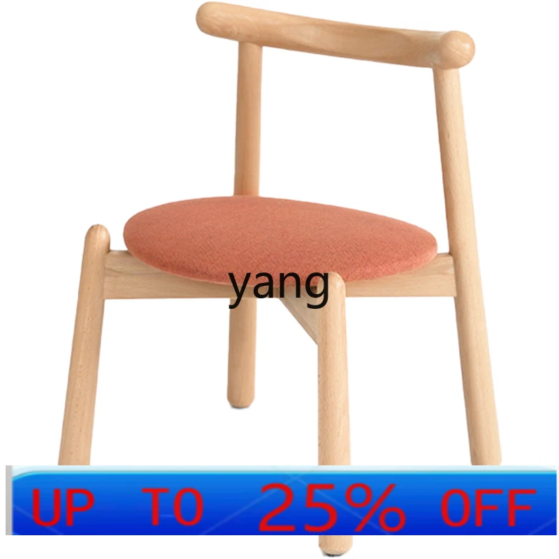 Kursi belajar kayu solid LMM, dudukan kayu