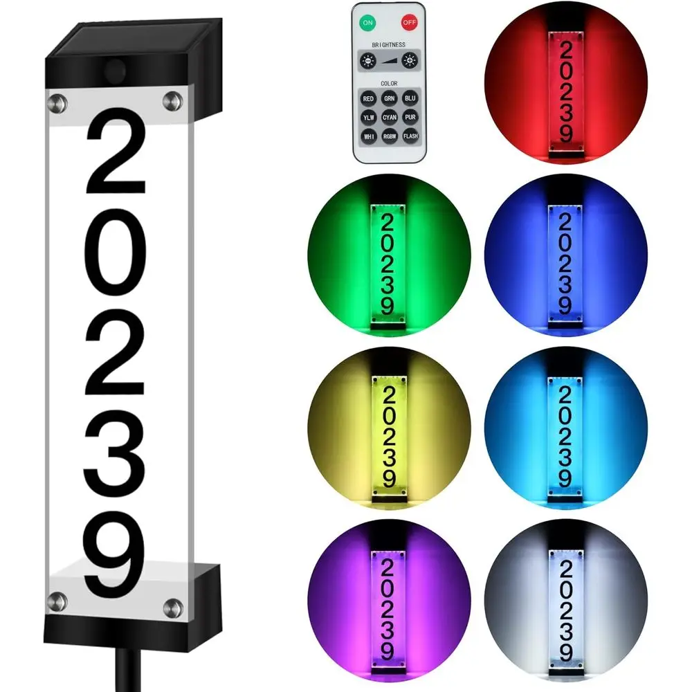 

Светящаяся табличка с номером дома - водонепроницаемая светодиодная адресная табличка для использования на улице