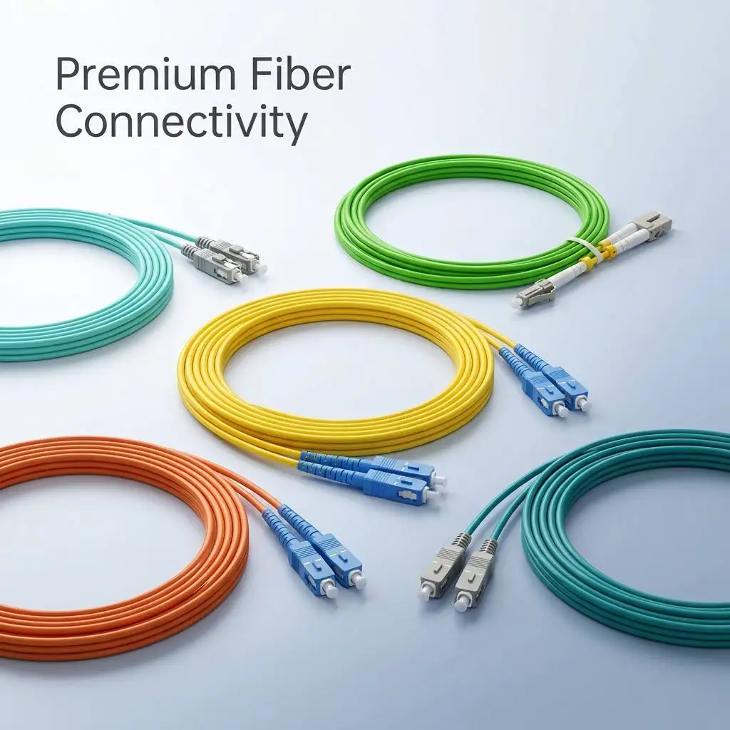 OM2/OM3/OM4/OM5 LC to LC Duplex Multimode Fiber Patch Cable 50/125μm UPC LSZH Bend Insensitive Custom Length