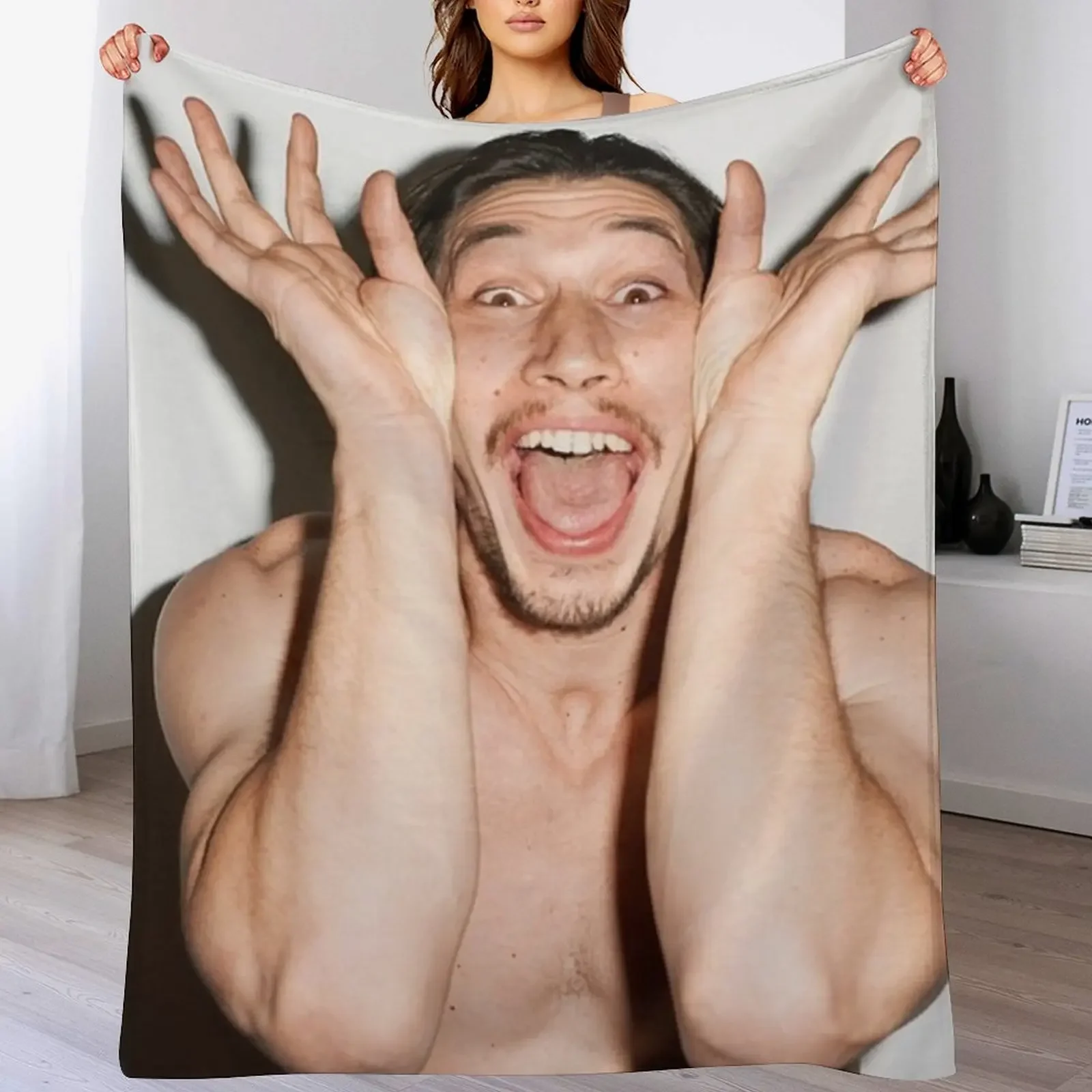 

Adam Driver Throw Blanket Outdoor Soft Blanket for Picnic Beach Camping
