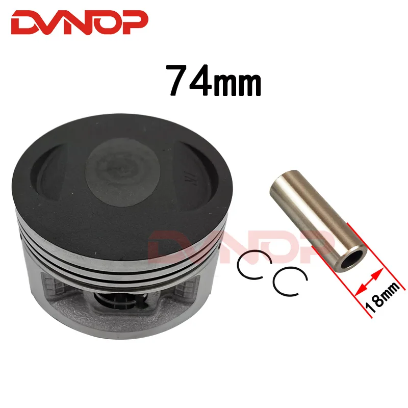 Engine Spare Parts Motorcycle Piston Ring Kit Water cooling 74mm pin 18mm For Loncin TT300 TD300