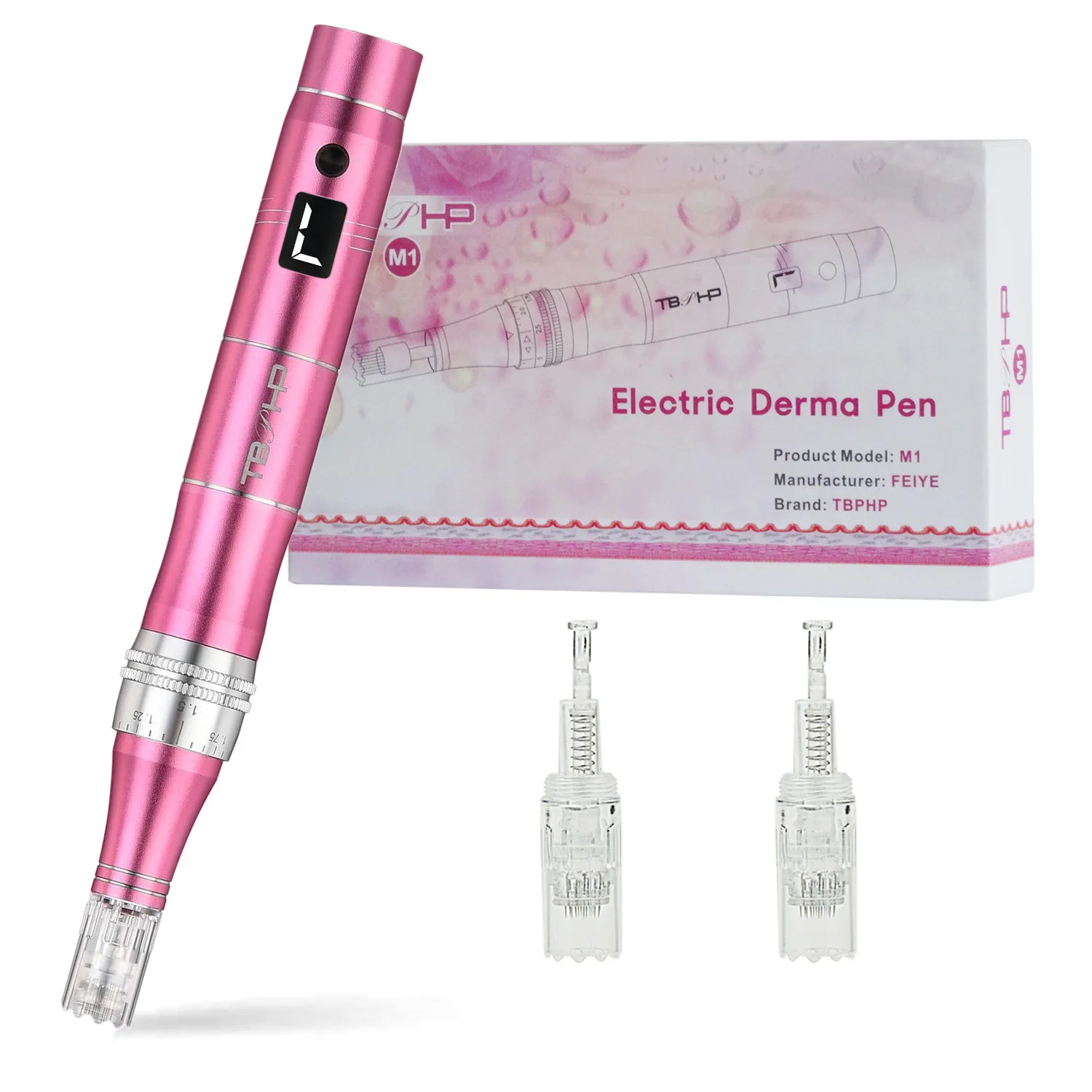 Professioneller Elektrischer Kabelloser M1 Microneedle-Stift mit 12 Kartuschen, Nadellänge 0,25 mm, Schönheitsgerät, Derma Pen – Detail 9