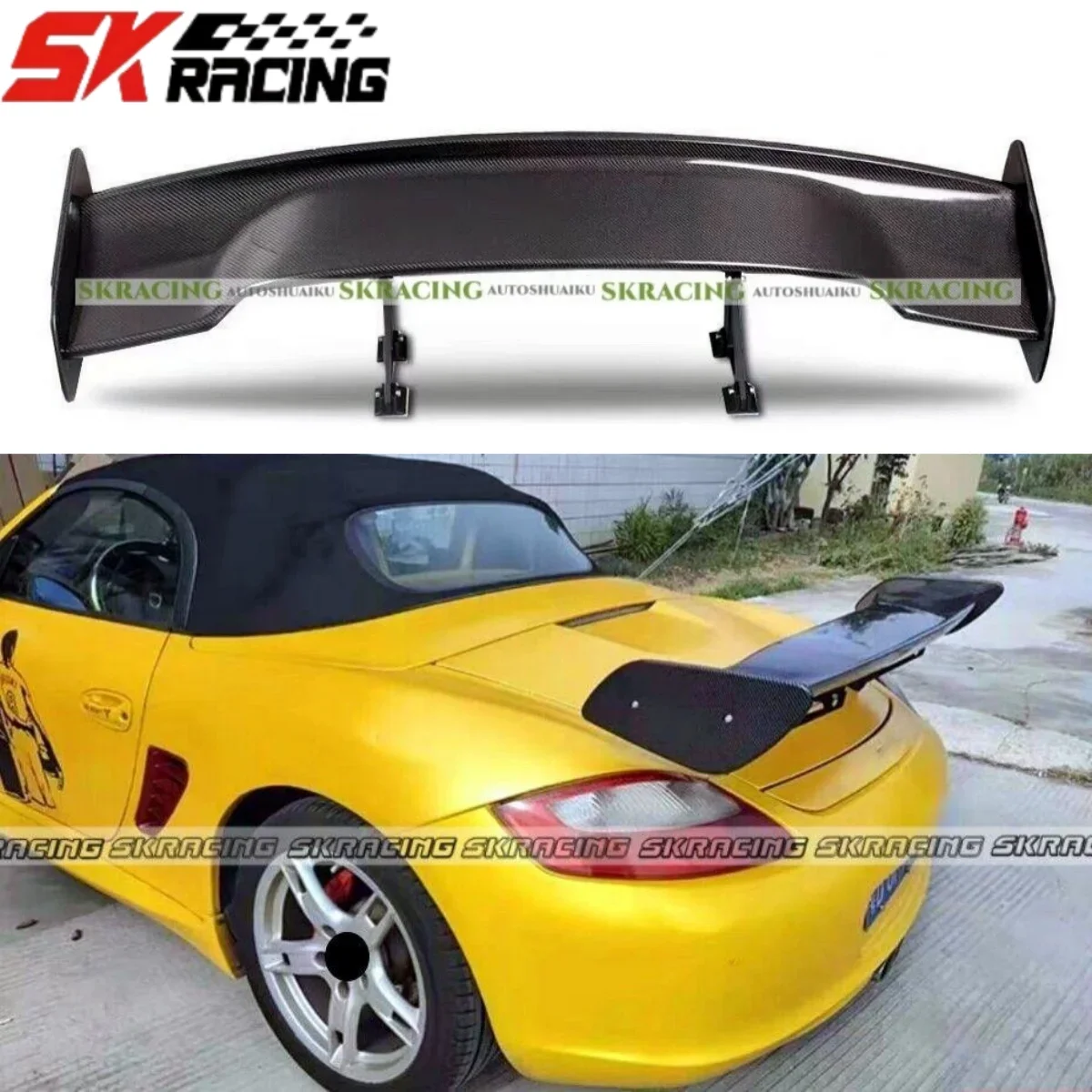 New GT Style Rear Spoiler Wing Bodykit Fits For Porsche 718 981 987 Boxter Cayman Exterior Parts Car Decorative Accessories