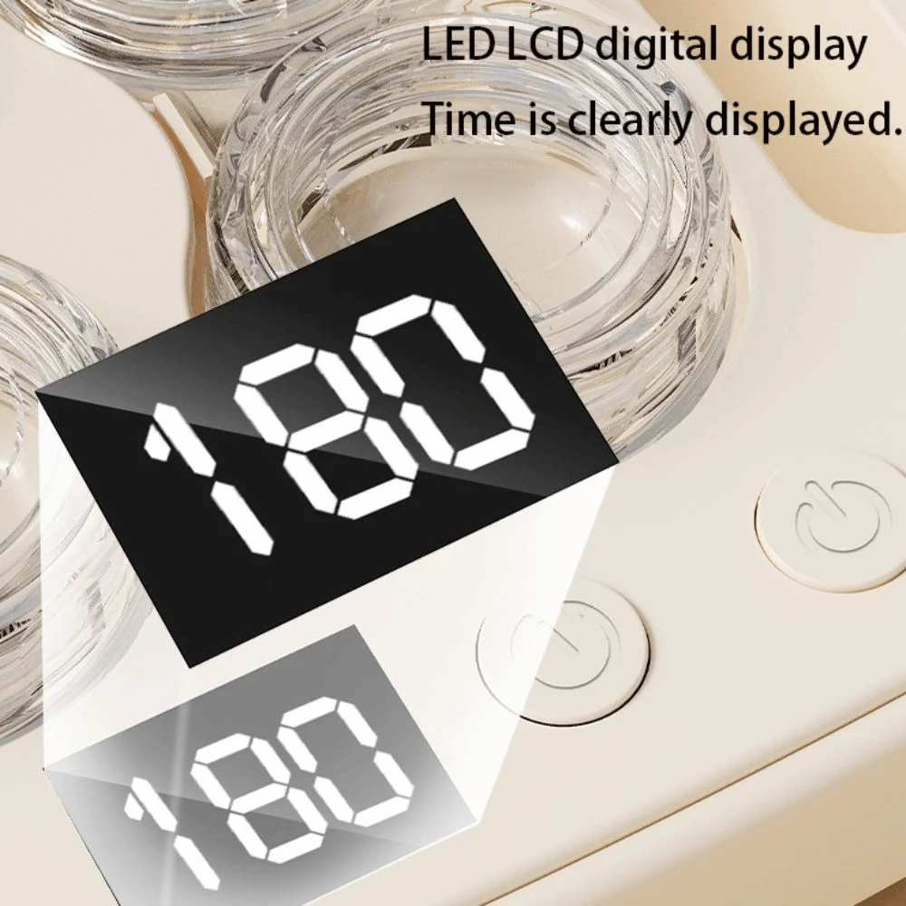 

High Frequency Vibration Ultrasonic Beauty Lenses Cleaner USB Charging LCD Display Beauty Lenses Storage Container Portable