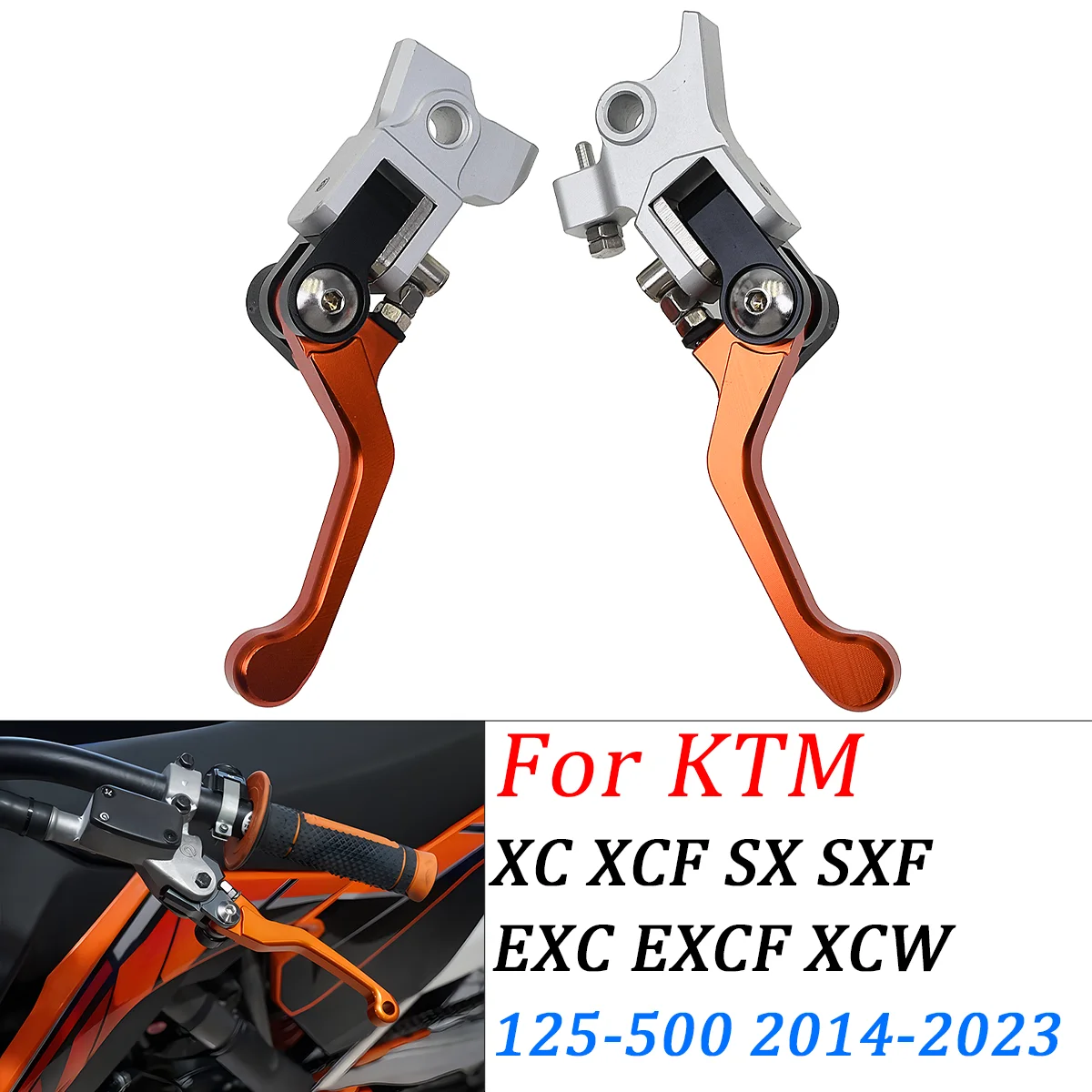 

2014-2024Motorcycle CNC Handles Clutch Brake Lever For KTM SX XC SXF XCF XCW XCFW 125cc-500cc For Husqvarna TC FE TE Universal