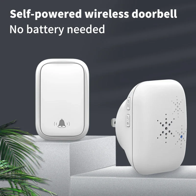 

Sixwgh Wireless Doorbell For Home Battery Free Waterproof US EU UK Plug Doorbell 38 Songs Welcome Home