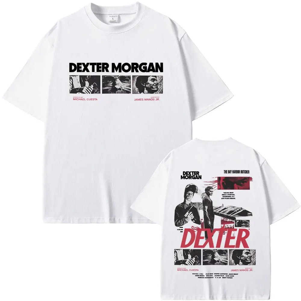 

Limited Dexter Morgan The Bay Harbour Butcher T-shirt Men Women Casual Cotton Vintage T Shirt Men's Fashion Oversized Streetwear