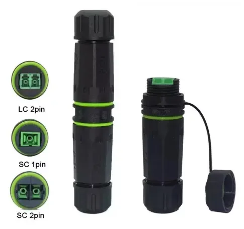 5pcs LC SC adapter Outdoor IP68 waterproof explosion-proof military-grade dual-mode APC fiber optic flange quick connection