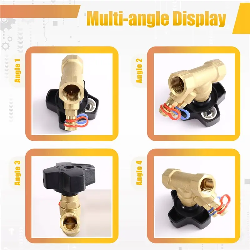 ABMH-Static Balance Valve Flows Control Valve Brass DN15 Female Thread Control Valve