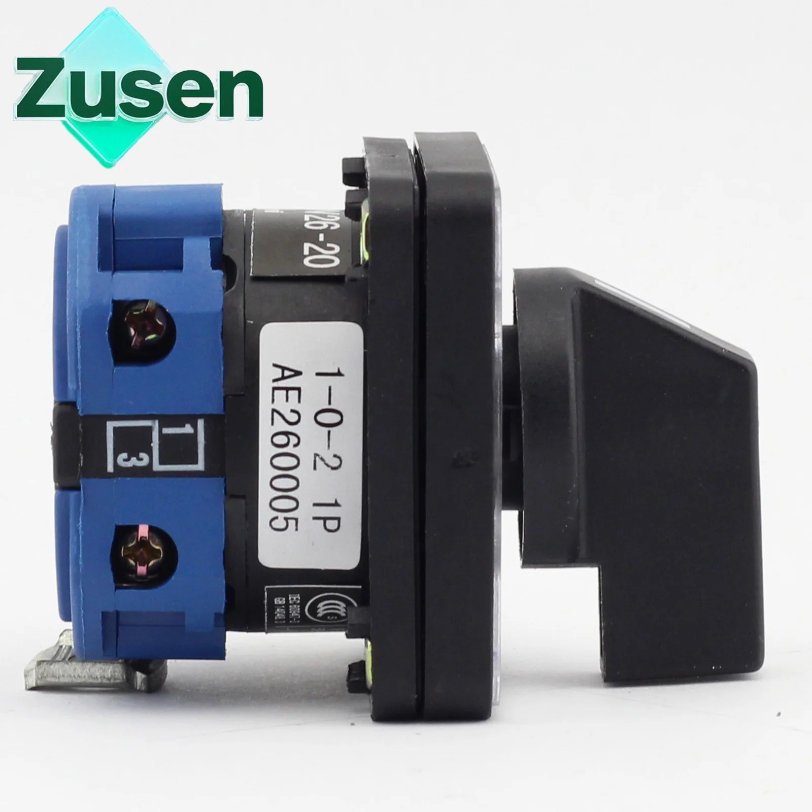 Zusen 440V Ui 690V Cam Switch LW26-20 1-0-2 1P 3Positions 1Pole 4 Terminals Universal Transfer Switch