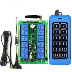 433MHZ Industrial  DC 12V 24V 36V 48V 12CH  RF Wireless Remote Control lighting switch Industrial/farm Smart Home power