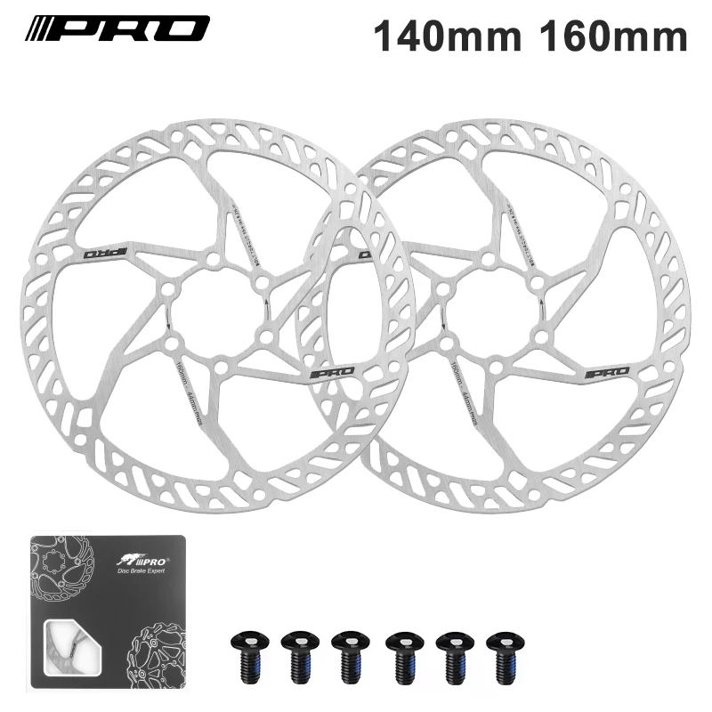 

IIIPRO 6 Bolts Bicycle Disc Brake Rotor 140mm 160mm Mountain Bike Brake Disc Rotor 2PC Ultralight Cycling Rotor for Bicycle Part