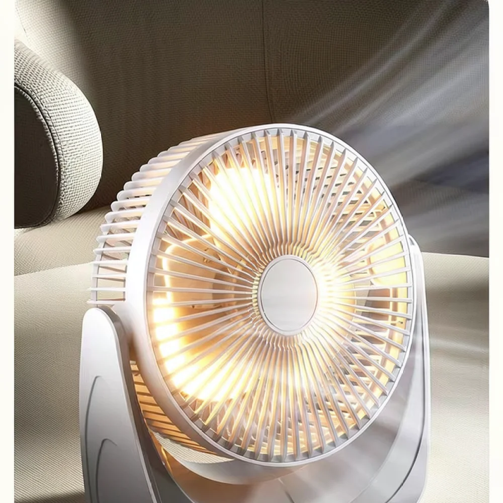 8 Inch Desktop Fan USB Rechargeable Cooling Air Circulator Portable Quiet Wall Mounted Fan For Dormitory Office Study Home