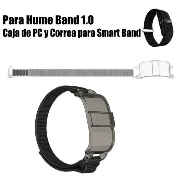 Protective Case for Hume Band 1.0 Tough PC Frame Flexible Silicone Shock-Absorbent Bumper Cover Waterproof Sweat-Resistant Shell