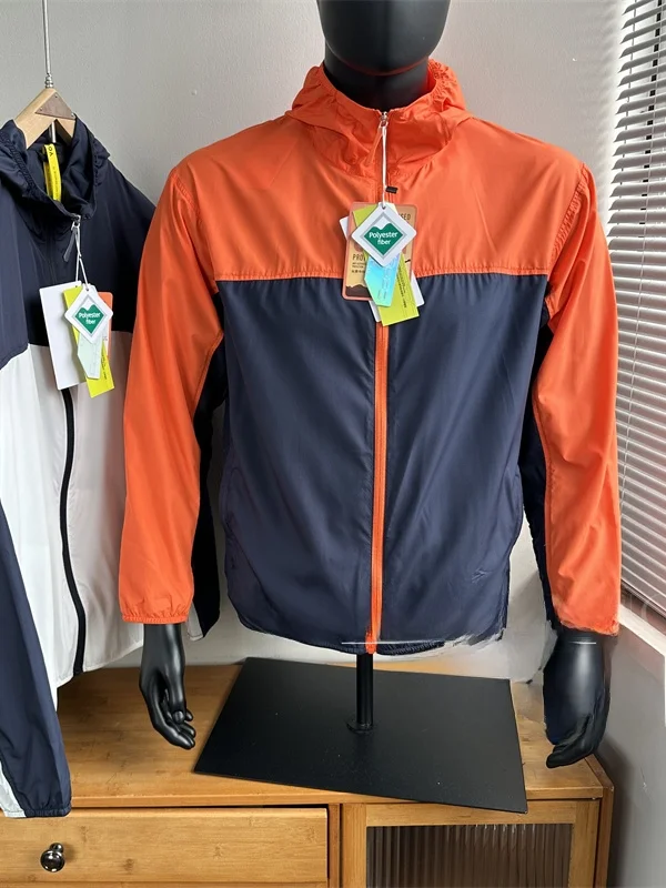 

Lightweight Outdoor Casual Sun Protection Clothing 80 ams Spring Summer Couple Hooded Jaet Skin irt Stand Fit Long ...