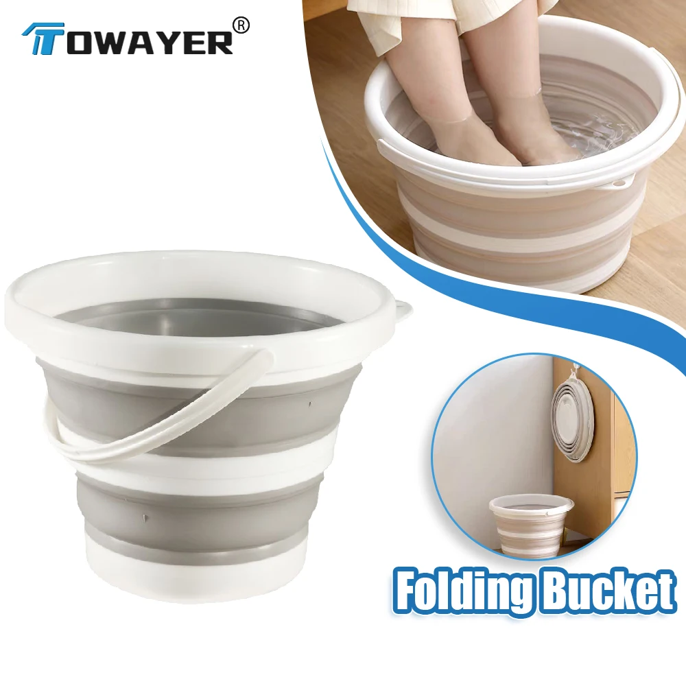 Collapsible Bucket Portable Folding Bucket Outdoor Fishing Car Wash Travel Camp Household Storage Buckets Fishing Supplies