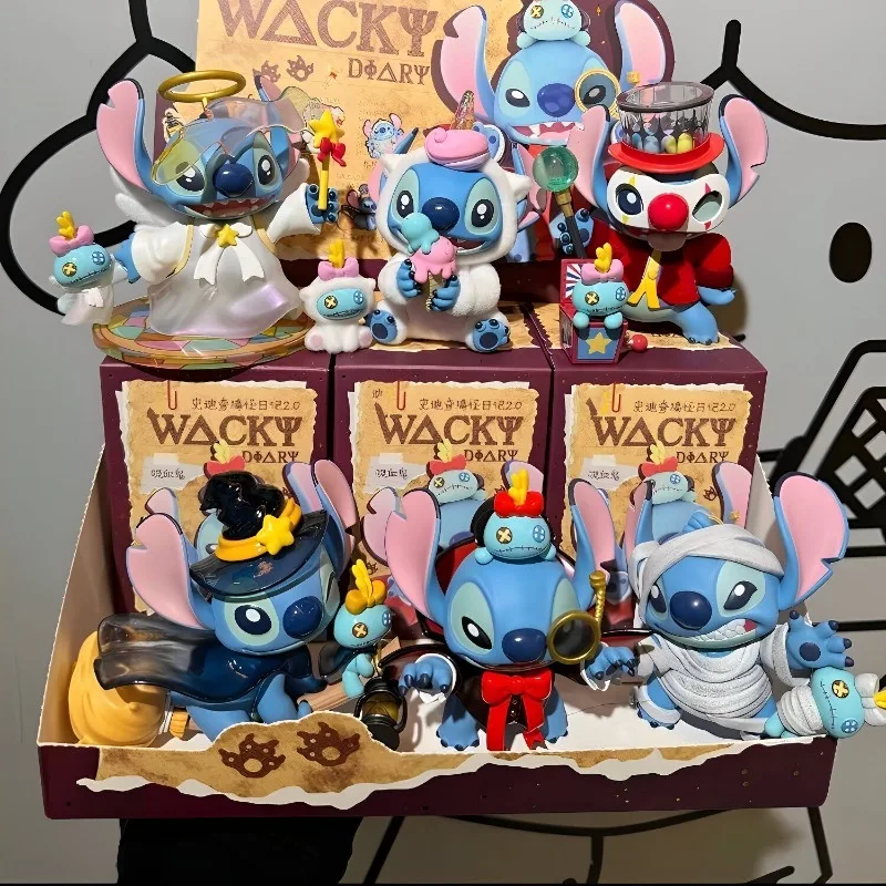 

Аниме Disney Stitch 2026 Забавный дневник 2,0, фигурка слепых коробок, модная забавная кукла, украшения для рабочего стола, кукла, подарок на день рождения, отправка друзьям