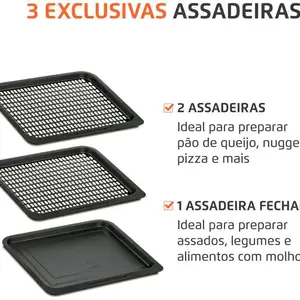 Elektrische Fritteuse ohne Öl/Luft-Fritteuse-Mondialofen-Ofen Afon-12L-Bi Black 12L-220V 12 Hauptverkäufe Elektrische Breitmaschine - №2