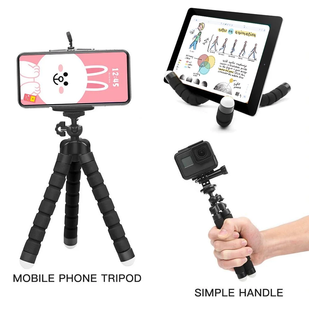 الإسفنج ترايبود الأخطبوط قوس العالمي الهاتف الذكي ترايبود صغير مرنة الأخطبوط الساق حامل هاتف المحمول حامل آيفون سامسونج