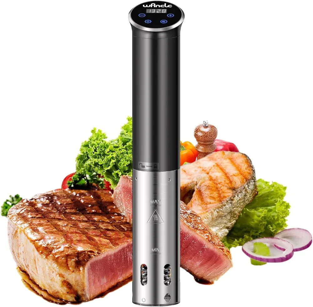 Sous Vide, Wancle Roner 1100W Olla Sous Vide Control Preciso de la Temperatura, IPX7 Resistente al Agua, Diseño Compacto, Fáci