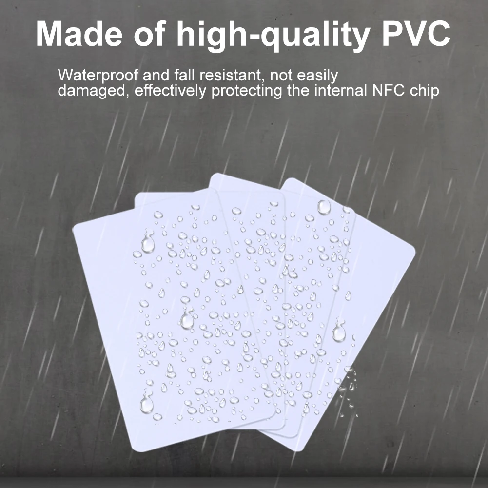 흰색 NTAG215 NFC 태그 방수 504 바이트 빈 직사각형 휴대폰, 게임 재기록 가능 다기능, Amiibo에 적합, 30 개