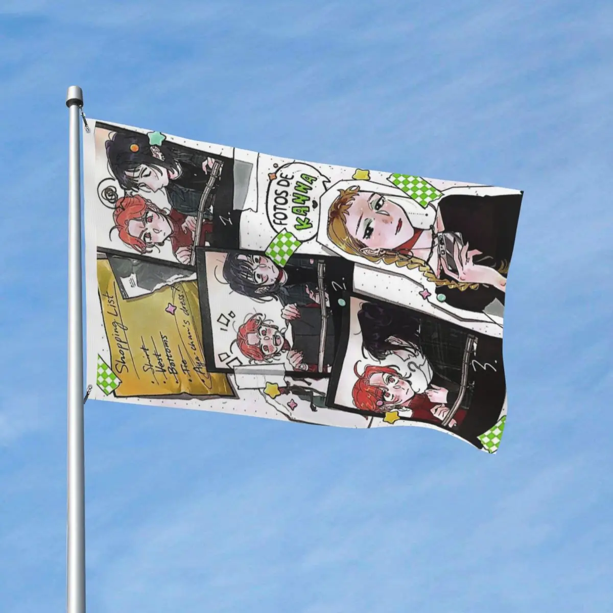 Yuri Gl Lgbtq The Guy She Was Interested In Wasn't A Guy At All Flag Outdoor Banner  Decoration Fade Proof 2x3 3x5 4x6 FT Flags