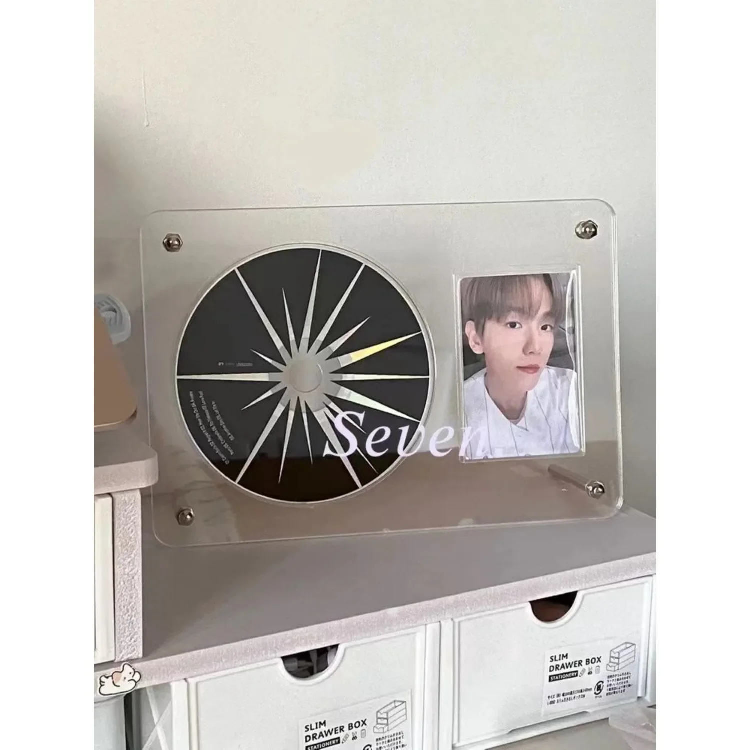 NFC CD Frame - Transparent Photo Display Stand for Desk with Custom Sizes