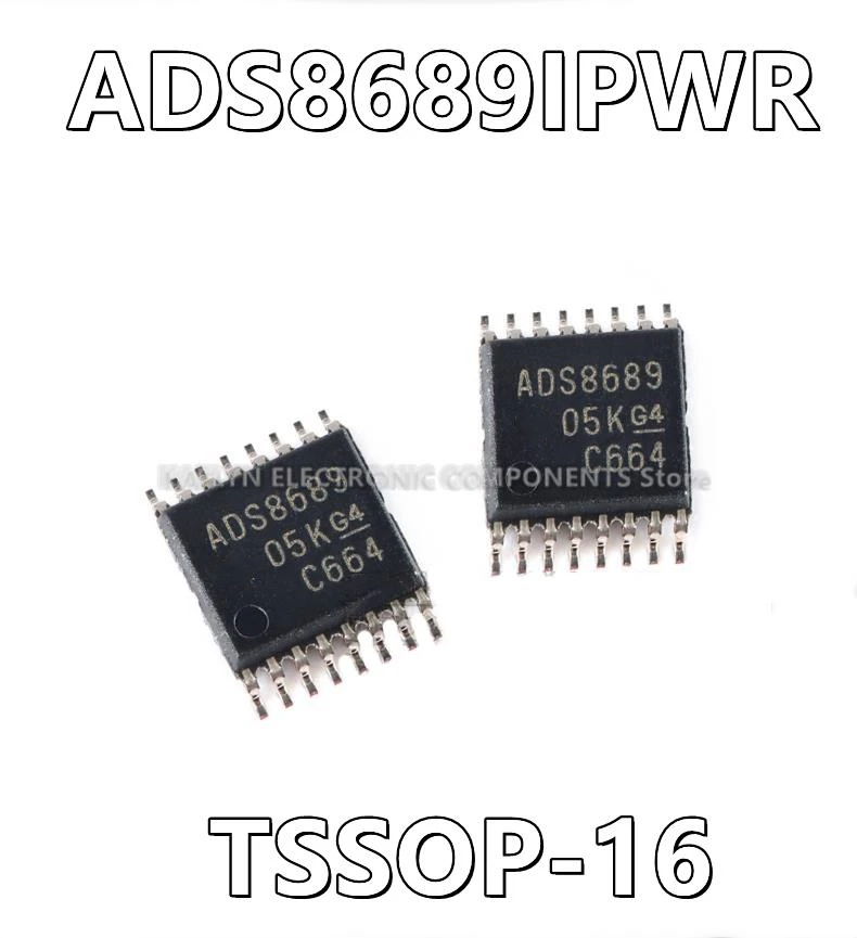 5Pcs/lot ADS8689IPWR ADS8689 16 Bit Analog to Digital Converter 1 Input 1 SAR 16-TSSOP