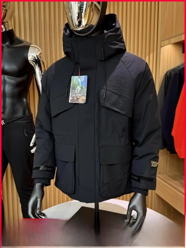 

High-End Men's Outdoor Waterproof down Jaet aphene Inner 90 Du down Filling Warm Faionable Urban Sle Workwear...