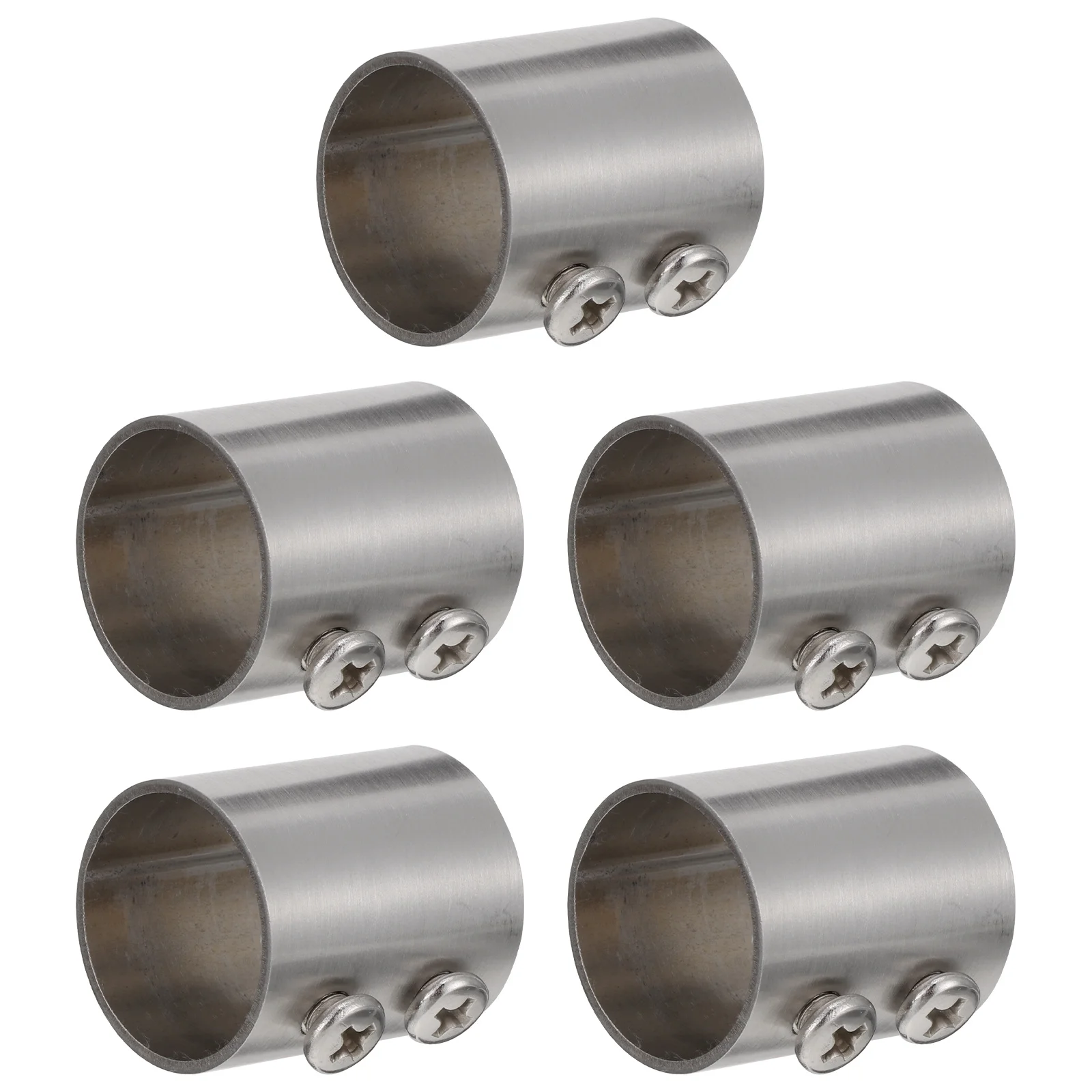 

5Pcs Stainless Steel Curtain Wardrobe Clothes Rod Extension Connector Antirust Home Improvement Wardrobe Rod Connector