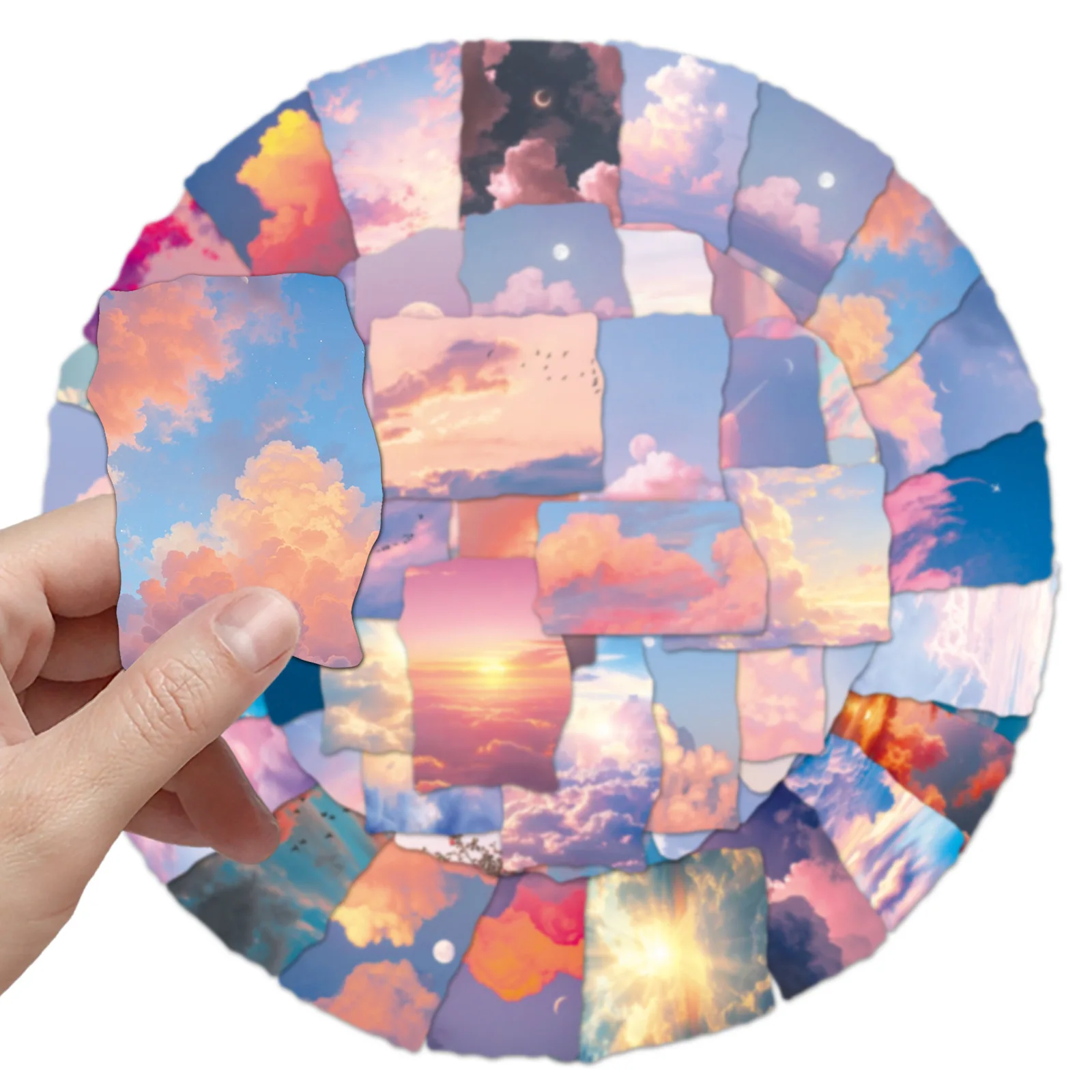 10/51PCS Clouds Graffiti Stickers Small Fresh Creative Sky Dream Sticker for Computer Notebook Stationery DIY Toys Secret