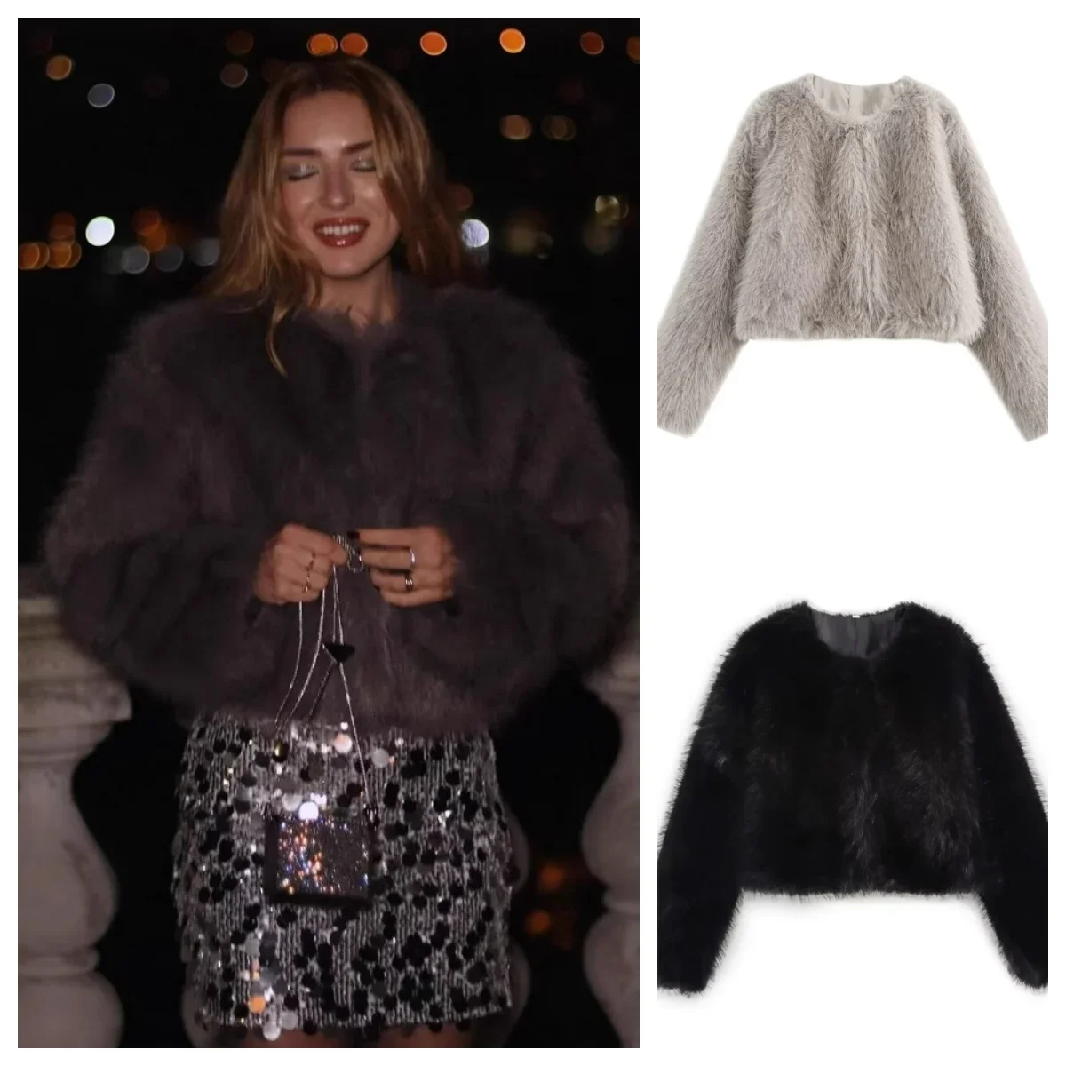 

Spring Women's Cardigan Jacket Round Neck Pocket Fur Coat Solid Loose Suede Jacket Streetwear Vintag Outerwear