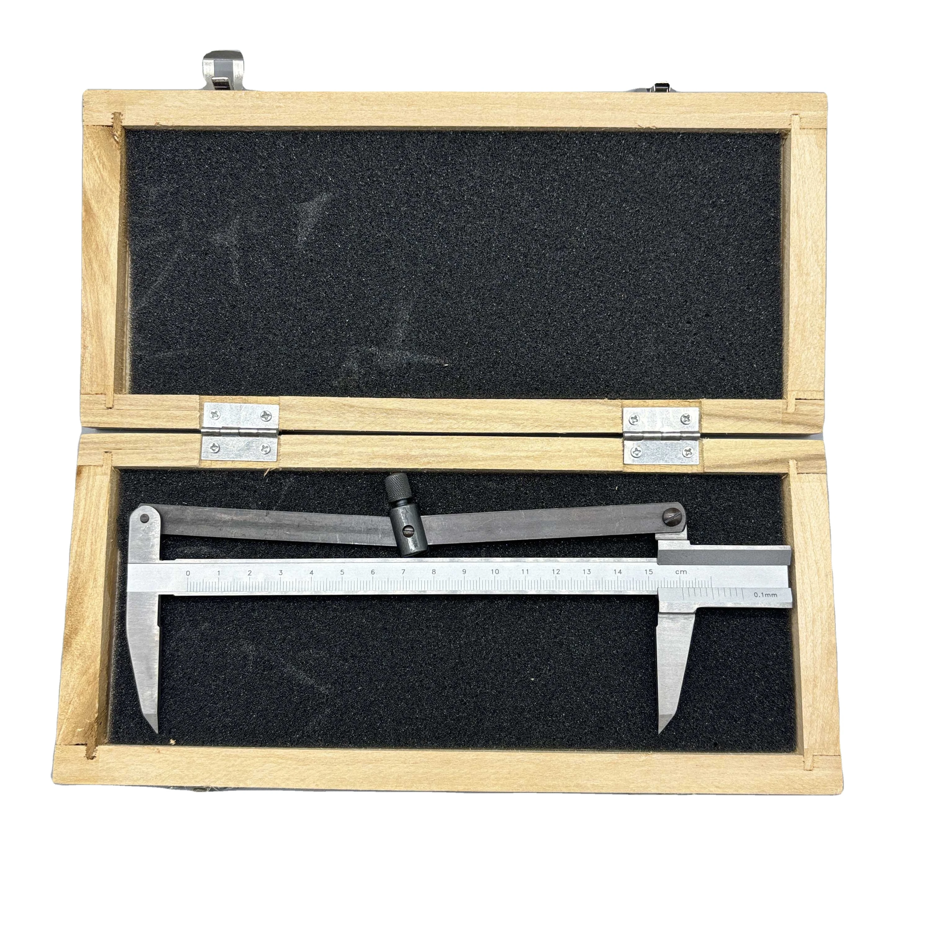 

Special Stainless Steel Carbide Compass Caliper With Wooden Box Vernier Calipers With Caliper Marking Gauge