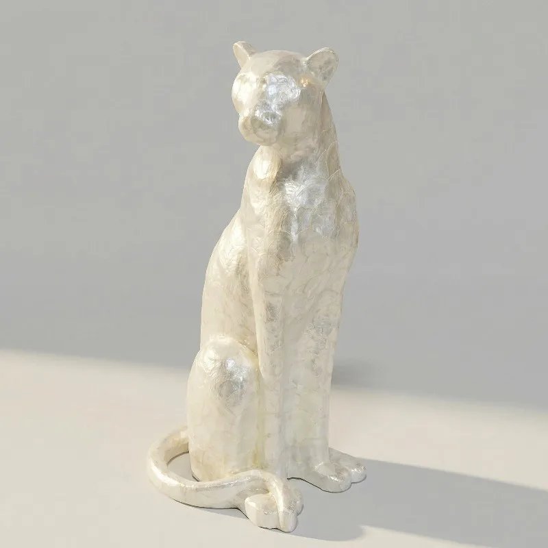 

Small leopard art decoration home entrance floor ornament