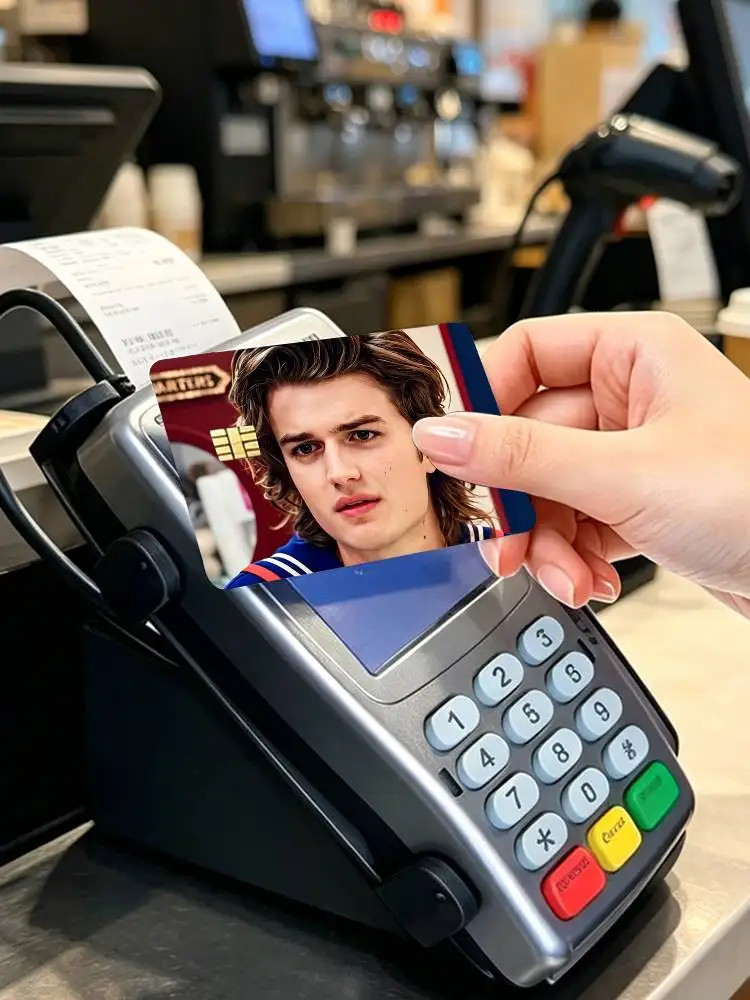 COOL Actor J-Joe Keery  4pcs 1Set Card Stickers Small Waterproof Chip 4PCS Card Sticker Anti-Scratch