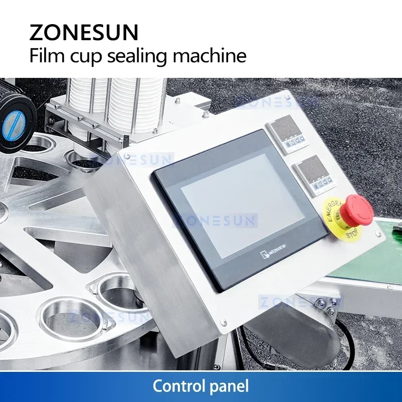 Zonesun Riempitrice automatica per tazze Riempitrice rotativa per tazze Macchina per sigillare tazze di yogurt ZS-AFS1800