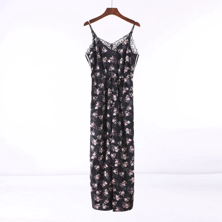 Elegancki damski letni komplet: szyfonowe spodnie z elastyczną talią i paskiem, kombinezon jednoczęściowy 6C078, do pracy, średni stan, proste nogawki.