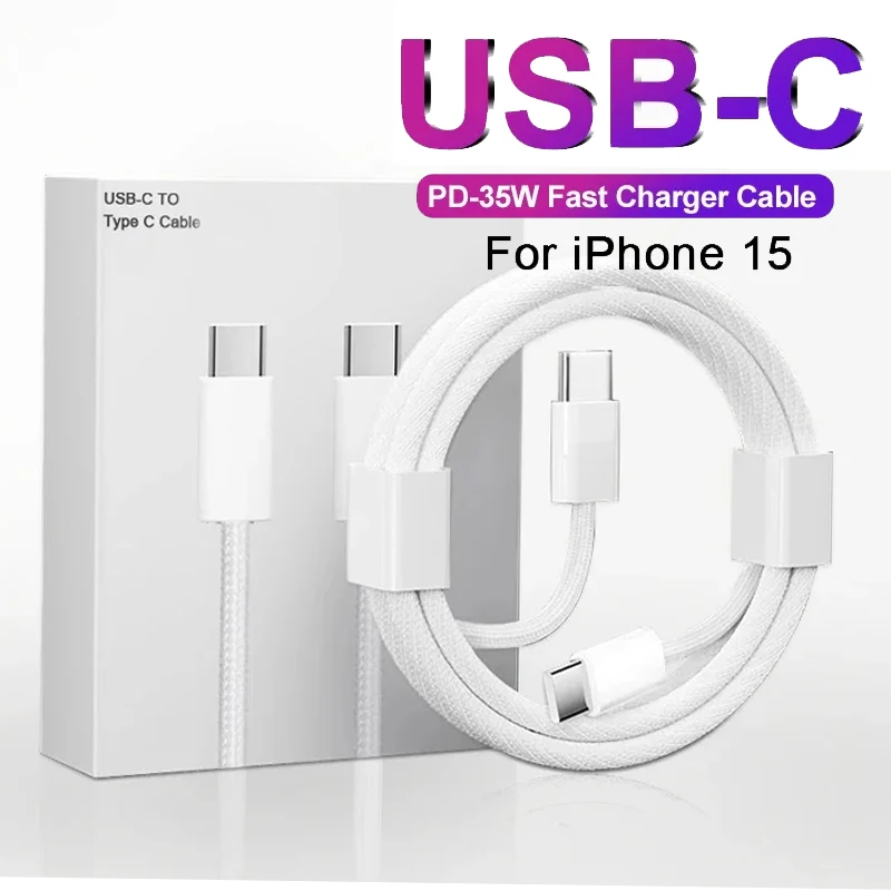 30W Original PD Fast Charger 6A USB C To Type C Cable for IPhone 15 Pro MAX Quick Charging for Huawei Samsung Xiaomi Cable