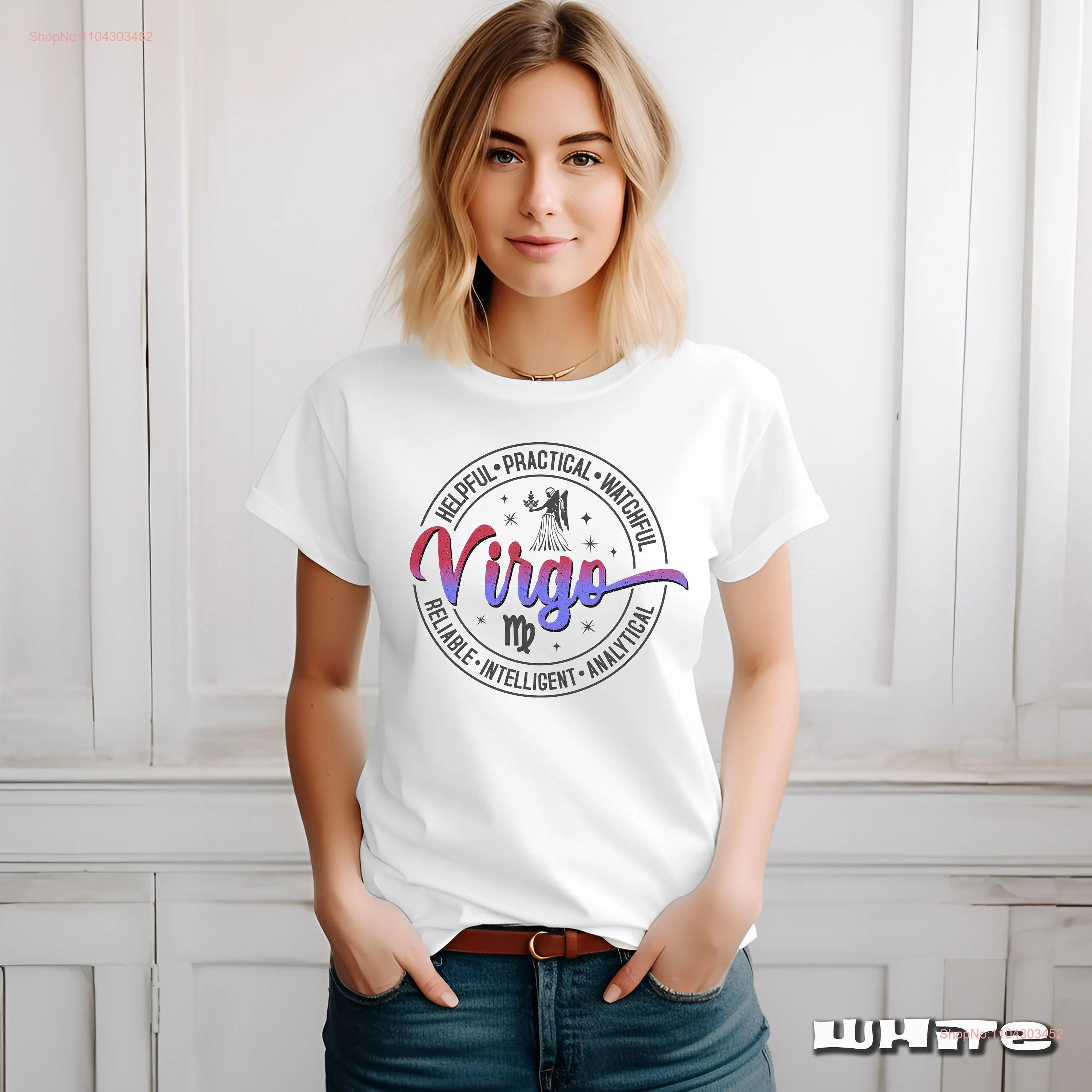 Virgo Zodiac Sign Astrological T Shirt long or short sleeves