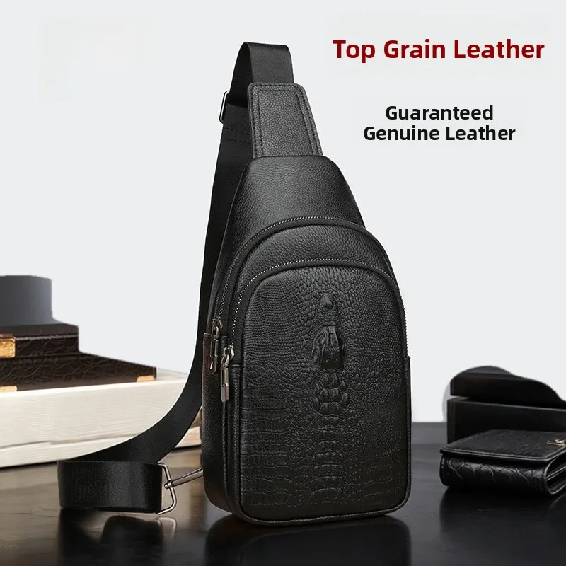 men's-genuine-leather-crocodile-pattern-crossbody-chest-bag-street-style-leisure-top-layer-cowhide-sling-bag-fashionable