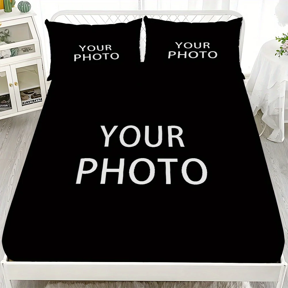 

Customize a Personalized Name 3pcs Bedding with Red Spider Web Bed Skirt (including 1 Bed Skirt and 2 Pillowcases, Without Pillo