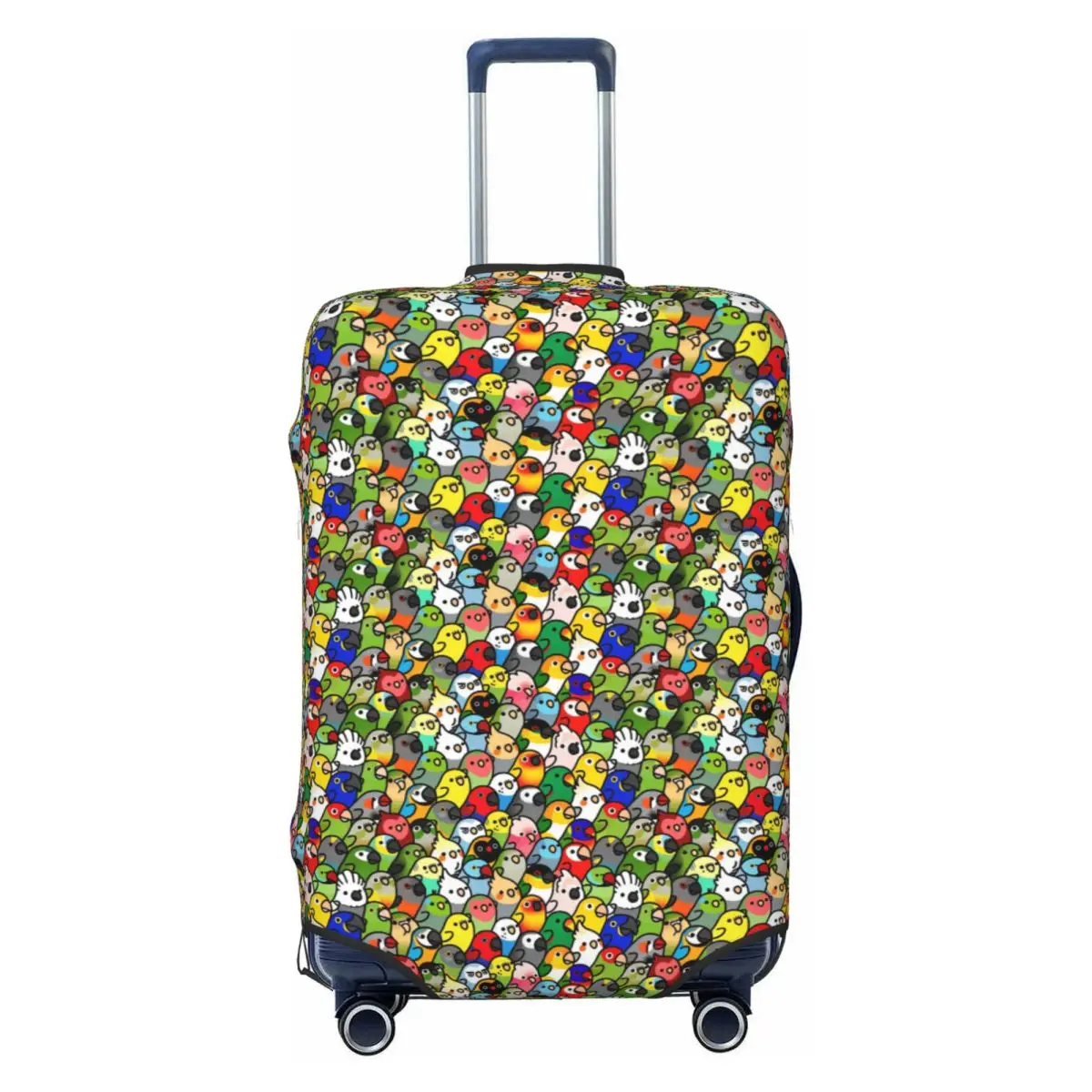 Cute Birds Parrot Suitcase Cover Cruise Trip Protection Holiday Fun Luggage Case