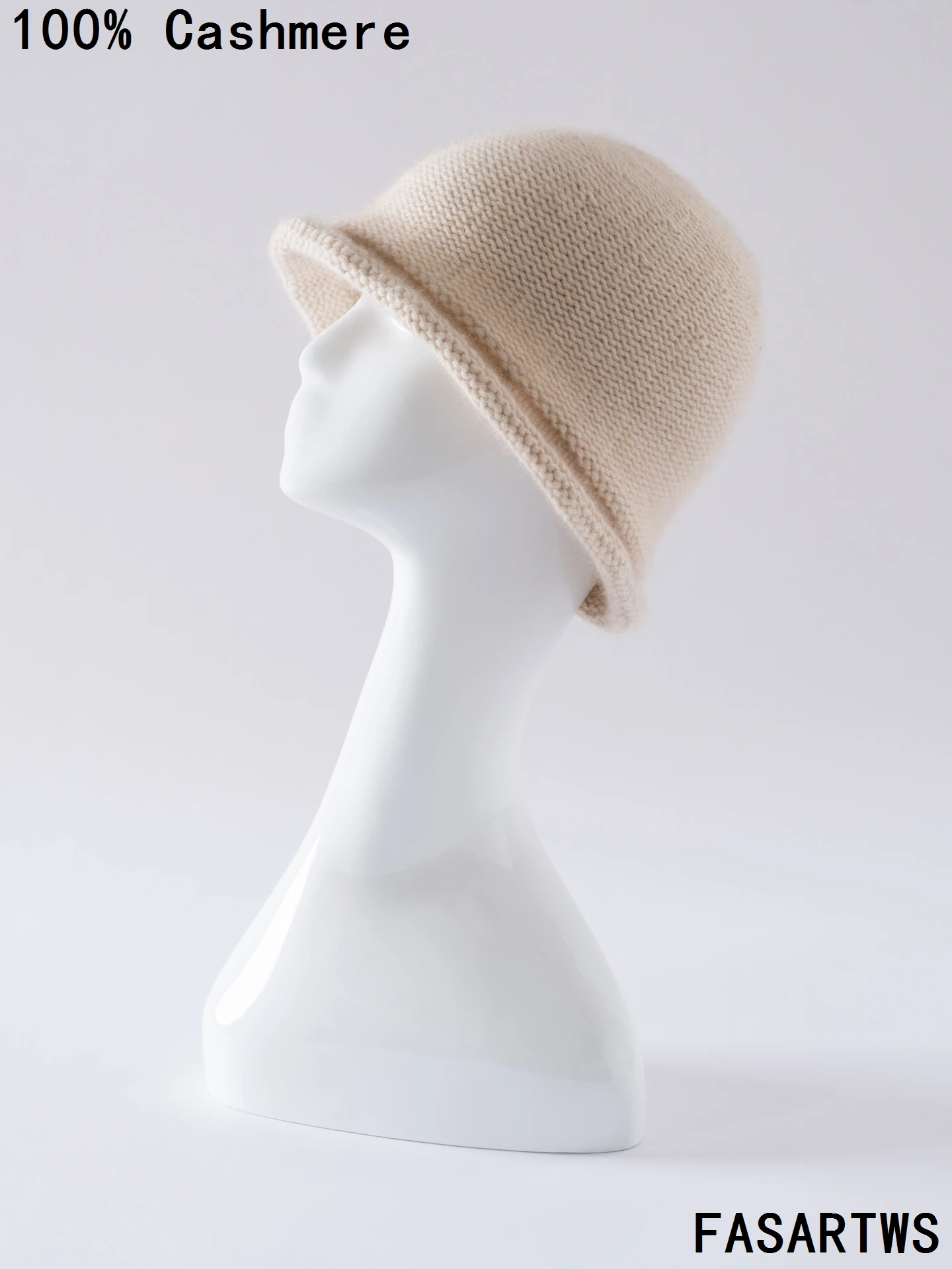 

FASARTWS High Quality Cashmere Beanie Hat For Women Winter Outdoor Soft Warm Dome Cap Autumn Female Fashion Knitted Bucket Cap
