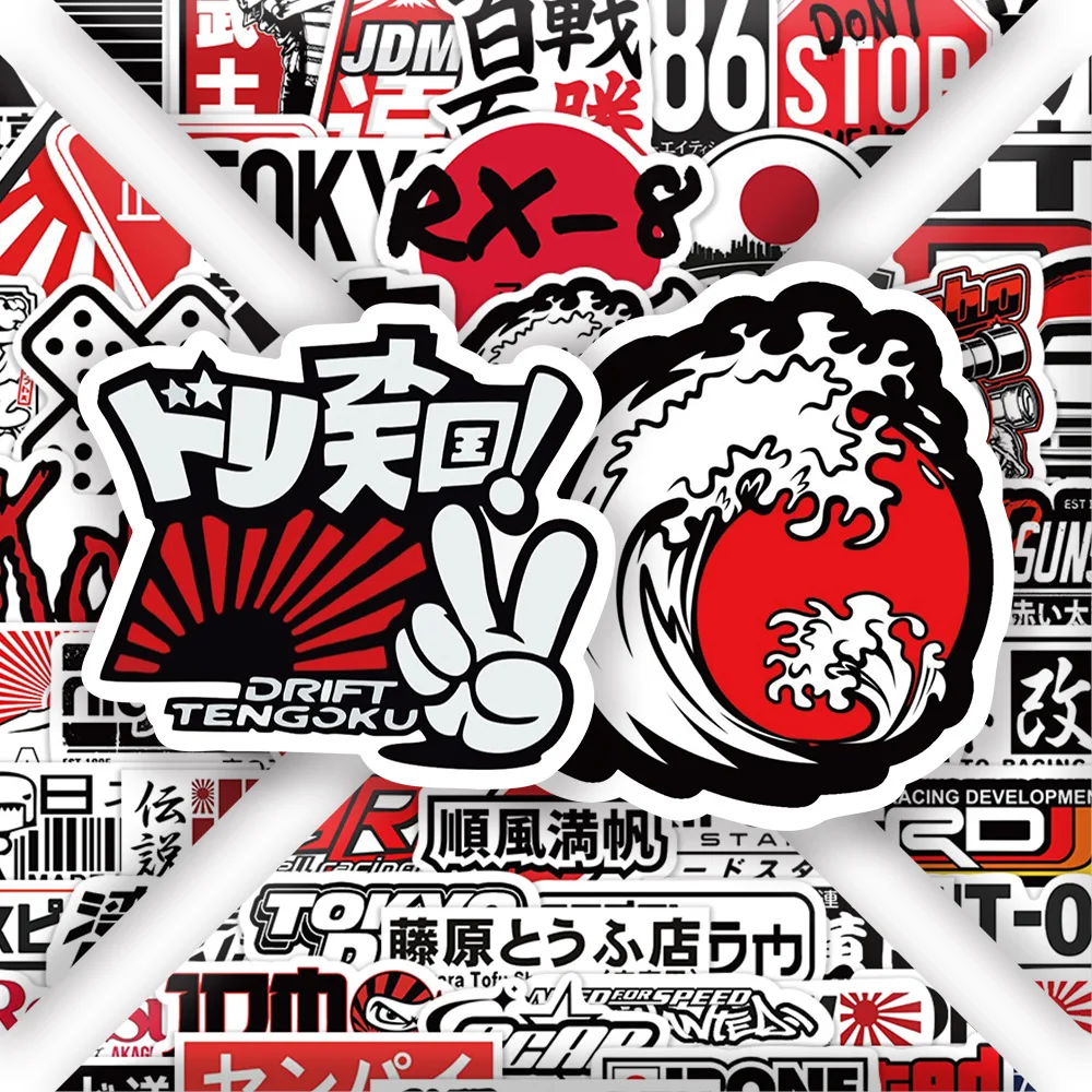 60PCS New Harajuku Style Cartoon Stickers Japanese Style Decoration DIY Suitcase Fridge Laptop Guitar Car Graffiti Decals Toys