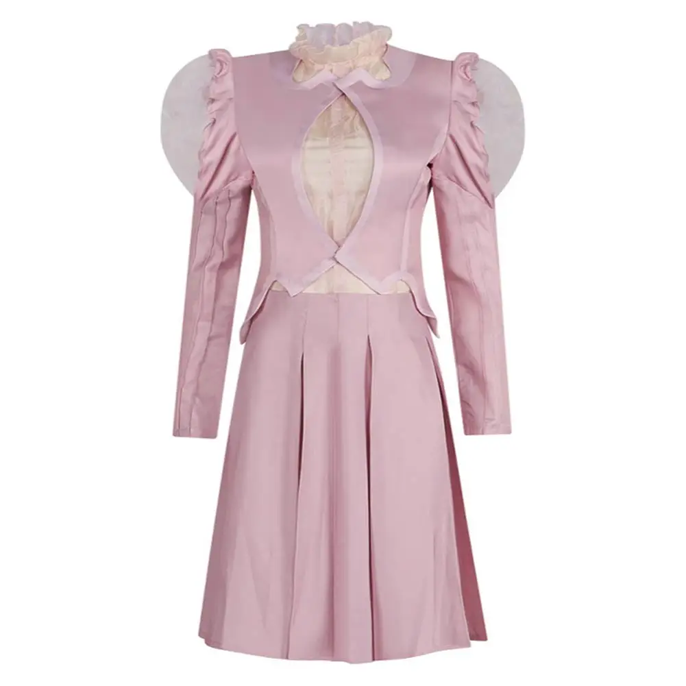 Witch Glinda Cosplay Fantasy Clothing Elegant Pink Dress 2024 Movie Wiked Costume Disguise Women Roleplay Party Outfits Female