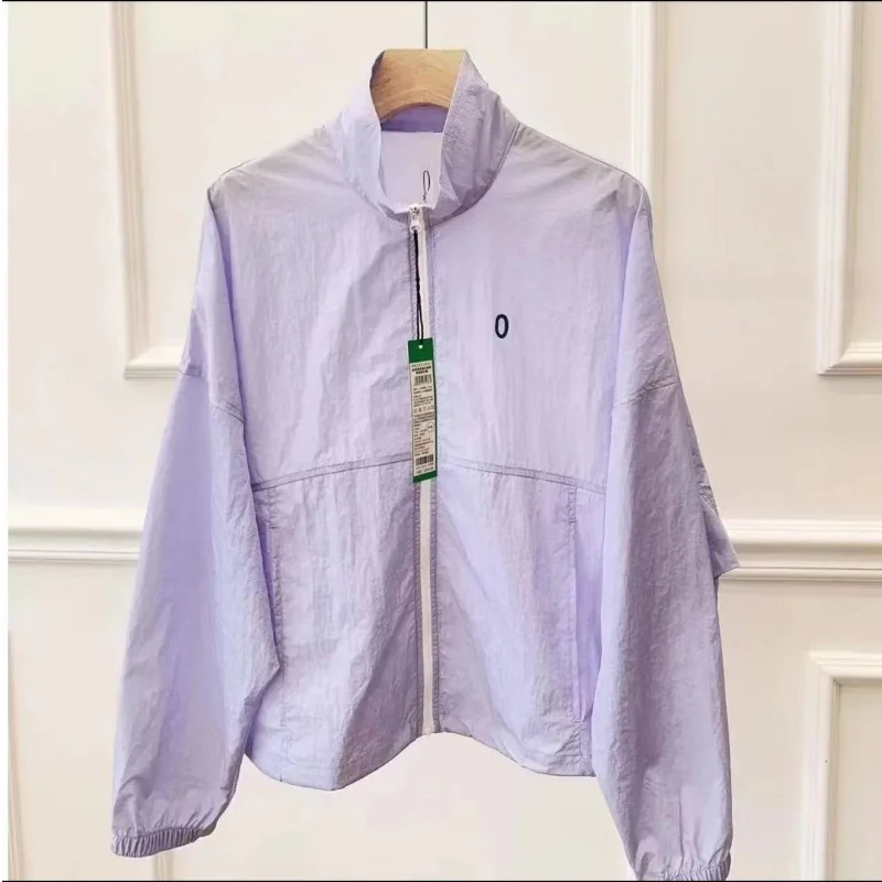  High-End Women's Summer ort Sport Loose ape Flip Collar Sunscreen Skin Clothes Faionable Lightweight Qui Dry