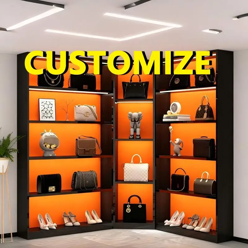 Home Office Glass Display Cabinet LED Light Book Figure Storage Showcase Aluminum Frame Large Capacity Modern Dust Furniture